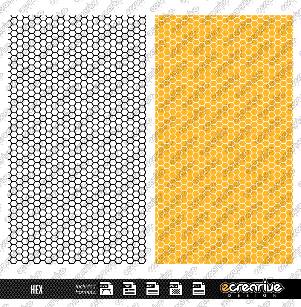 HEX Vector Laser Stippling Pattern Template