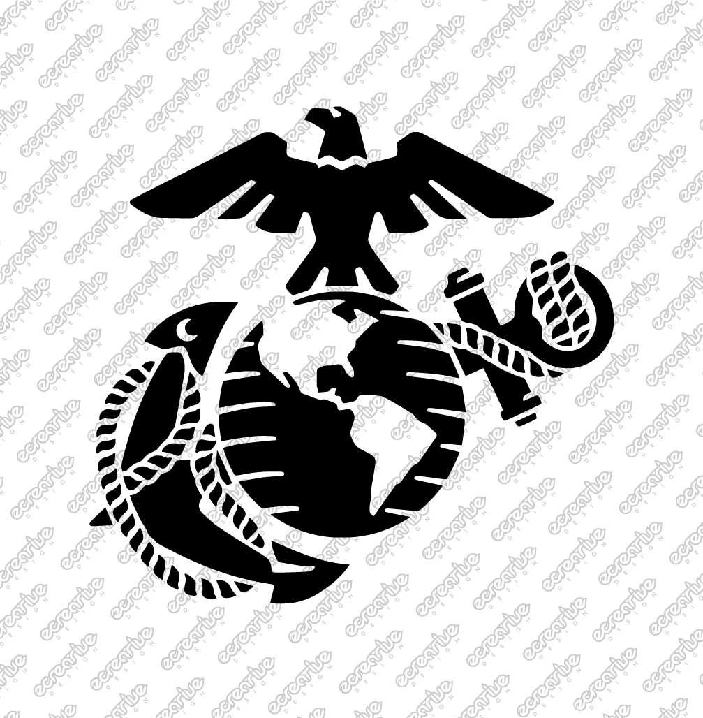 USMC Anchor Globe Vector Design