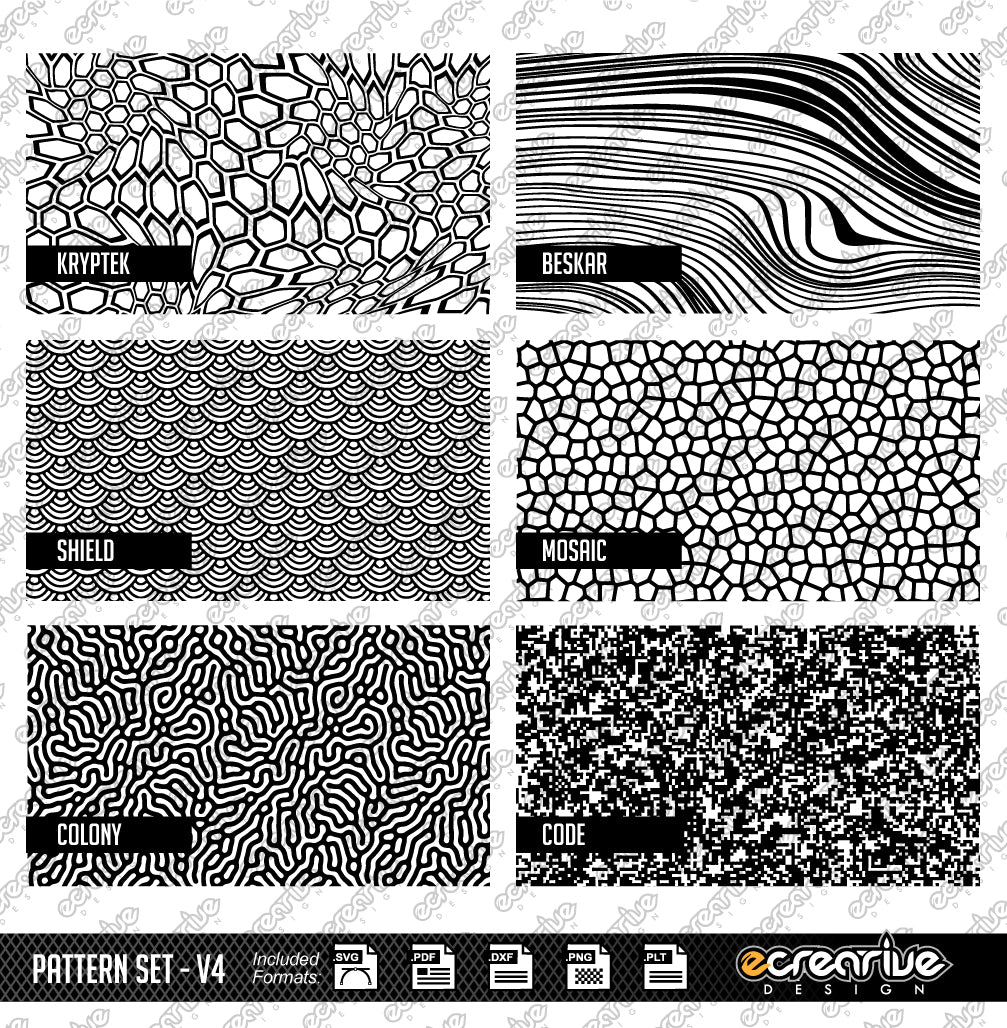 Laser Stippling Pattern Template Set v4 SVG