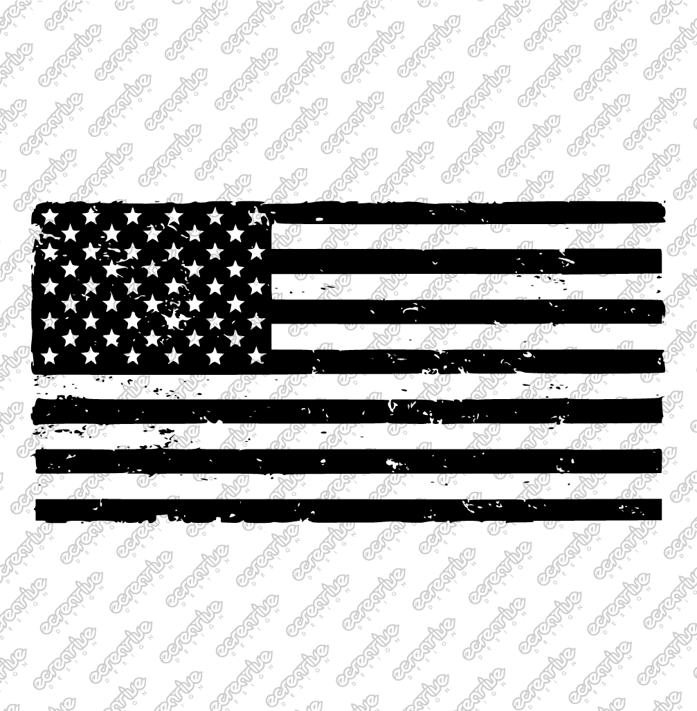 Distressed American Flag Vector Design