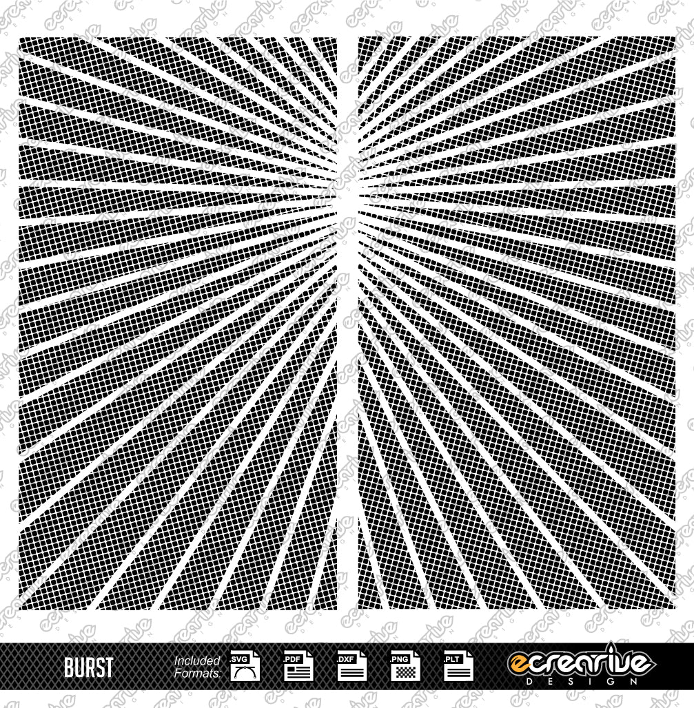 BURST Vector Laser Stippling Pattern Template