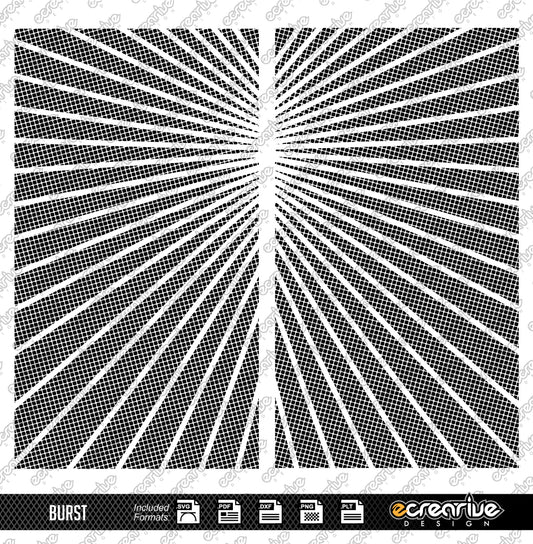 BURST Vector Laser Stippling Pattern Template