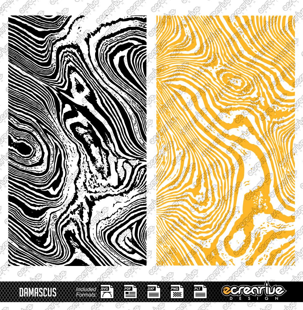 DAMASCUS Vector Laser Stippling Pattern Template