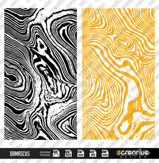DAMASCUS Vector Laser Stippling Pattern Template