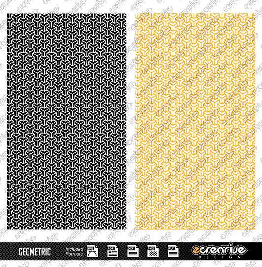 GEOMETRIC Vector Laser Stippling Pattern Template