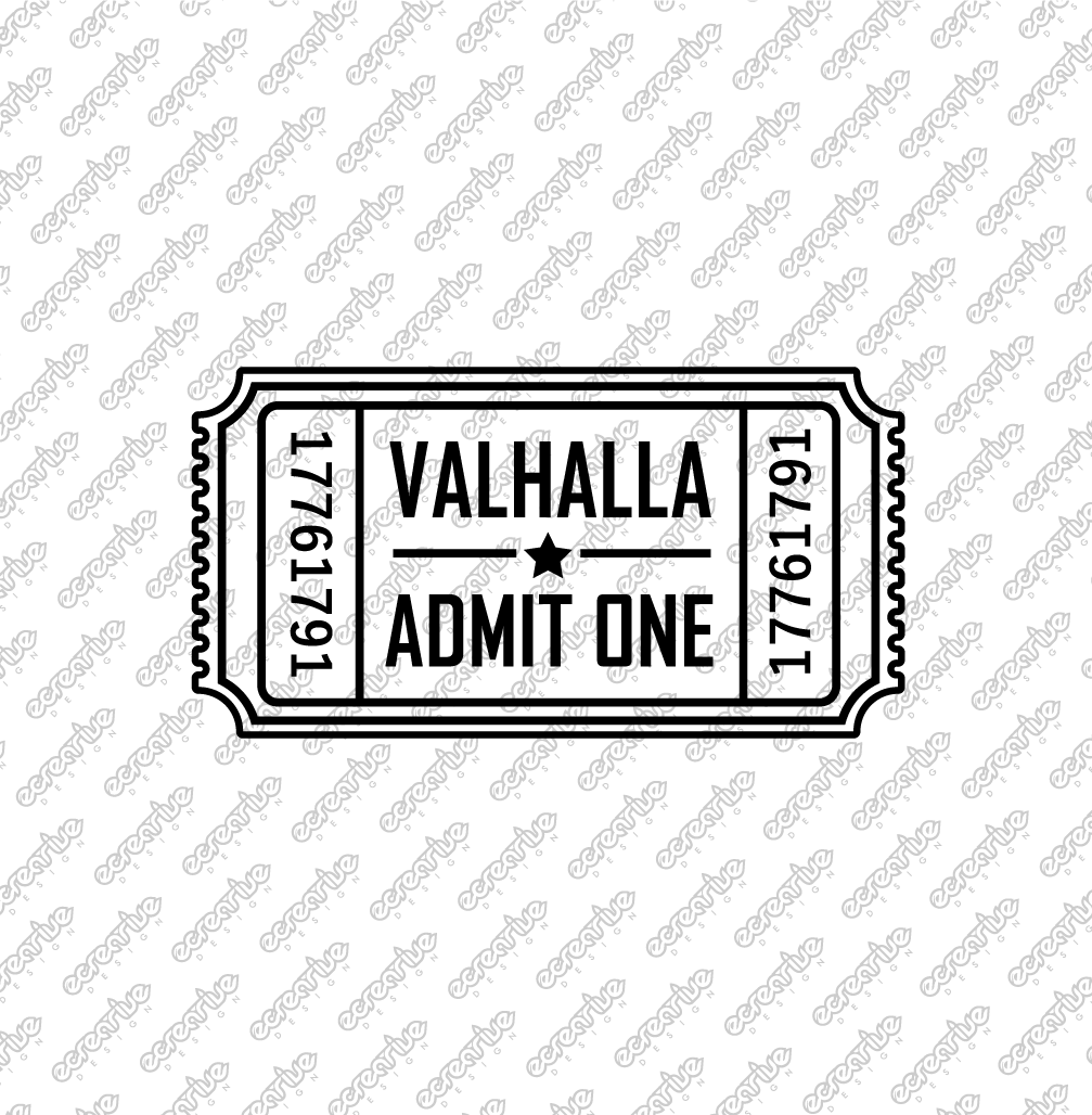 Valhalla Ticket Vector Design