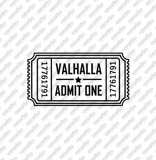Valhalla Ticket Vector Design