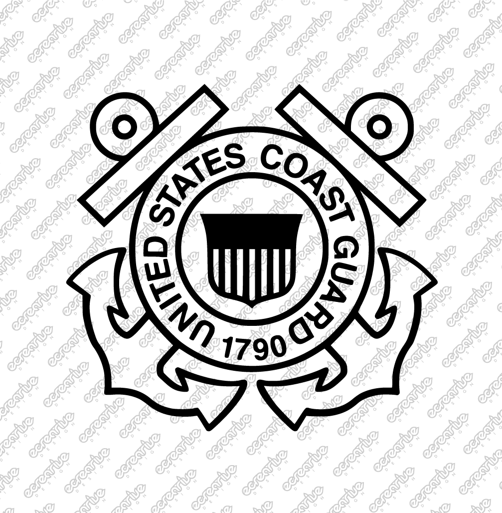 Coast Guard Anchors Vector Design