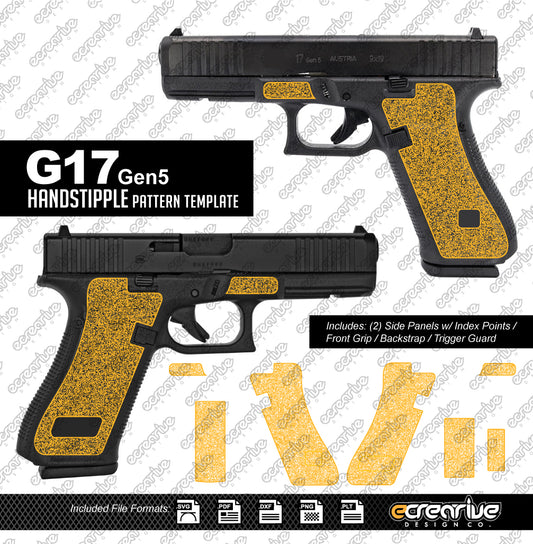 Glock G17 Gen5 HANDSTIPPLE Pattern Laser Stippling Template