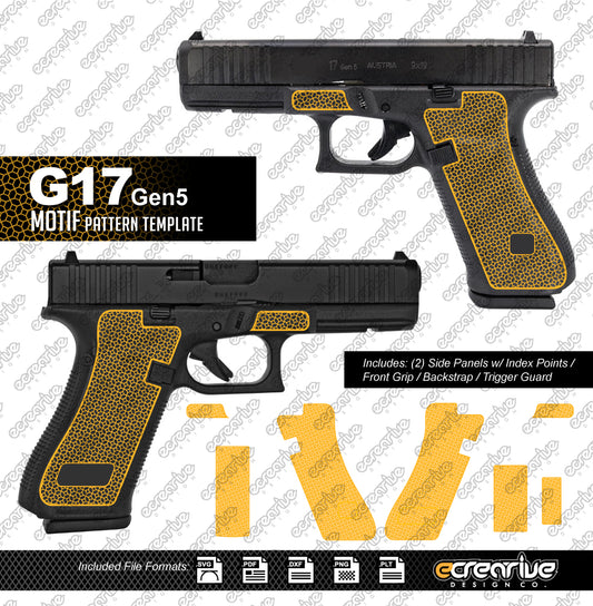 Glock G17 Gen5 MOTIF Pattern Laser Stippling Template
