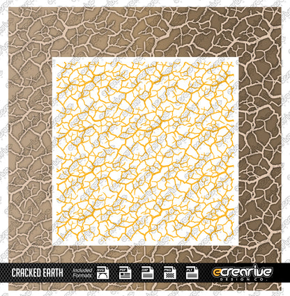 CRACKED EARTH Camo Cerakote Stencil Digital Template