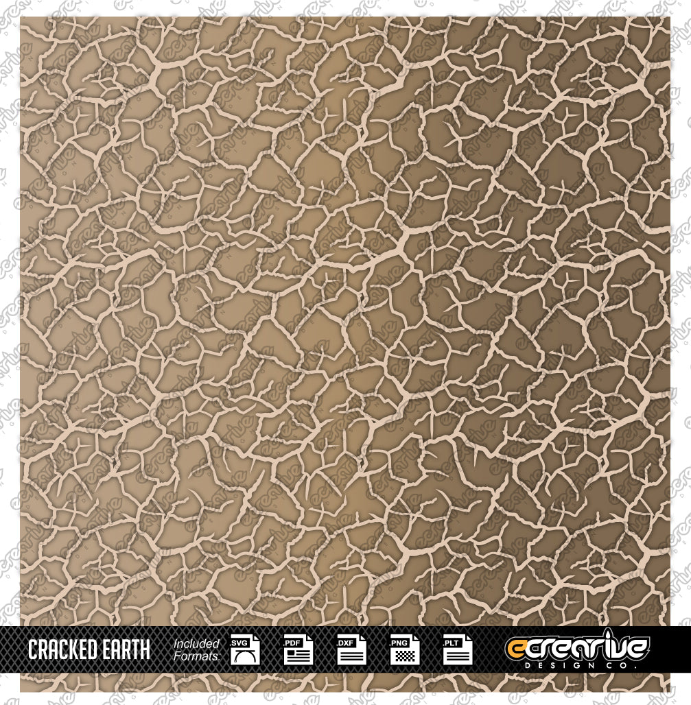 CRACKED EARTH Camo Cerakote Stencil Digital Template