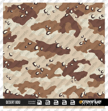 Desert BDU Chocolate Chip Camo Cerakote Stencil Digital Template