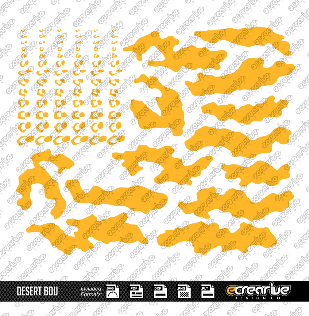 Desert BDU Chocolate Chip Camo Cerakote Stencil Digital Template