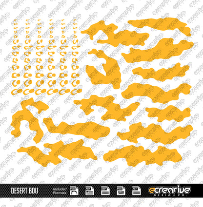 Desert BDU Chocolate Chip Camo Cerakote Stencil Digital Template