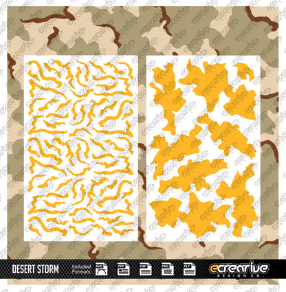 DESERT STORM DCU Camo Cerakote Stencil Digital Template