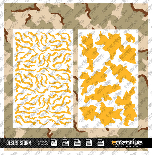 DESERT STORM DCU Camo Cerakote Stencil Digital Template