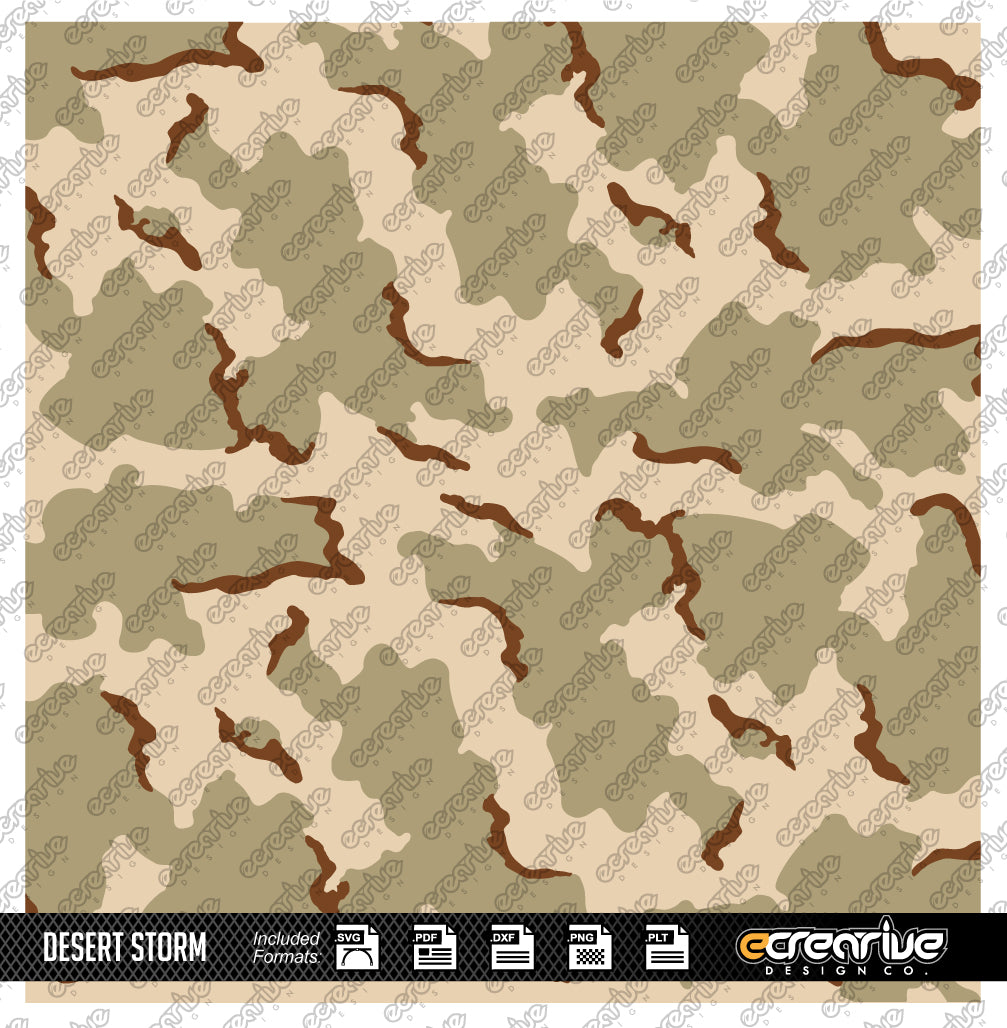 DESERT STORM DCU Camo Cerakote Stencil Digital Template