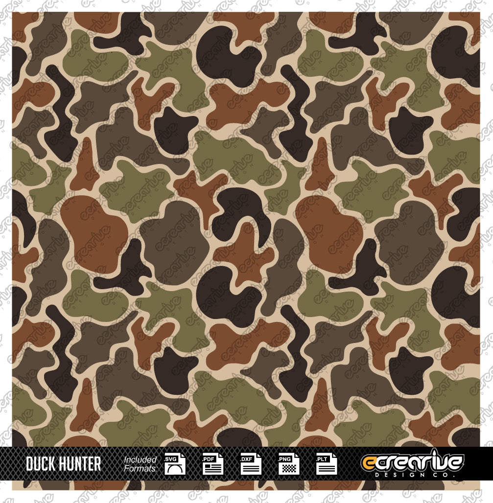DUCK HUNTER Camo Cerakote Stencil Digital Template