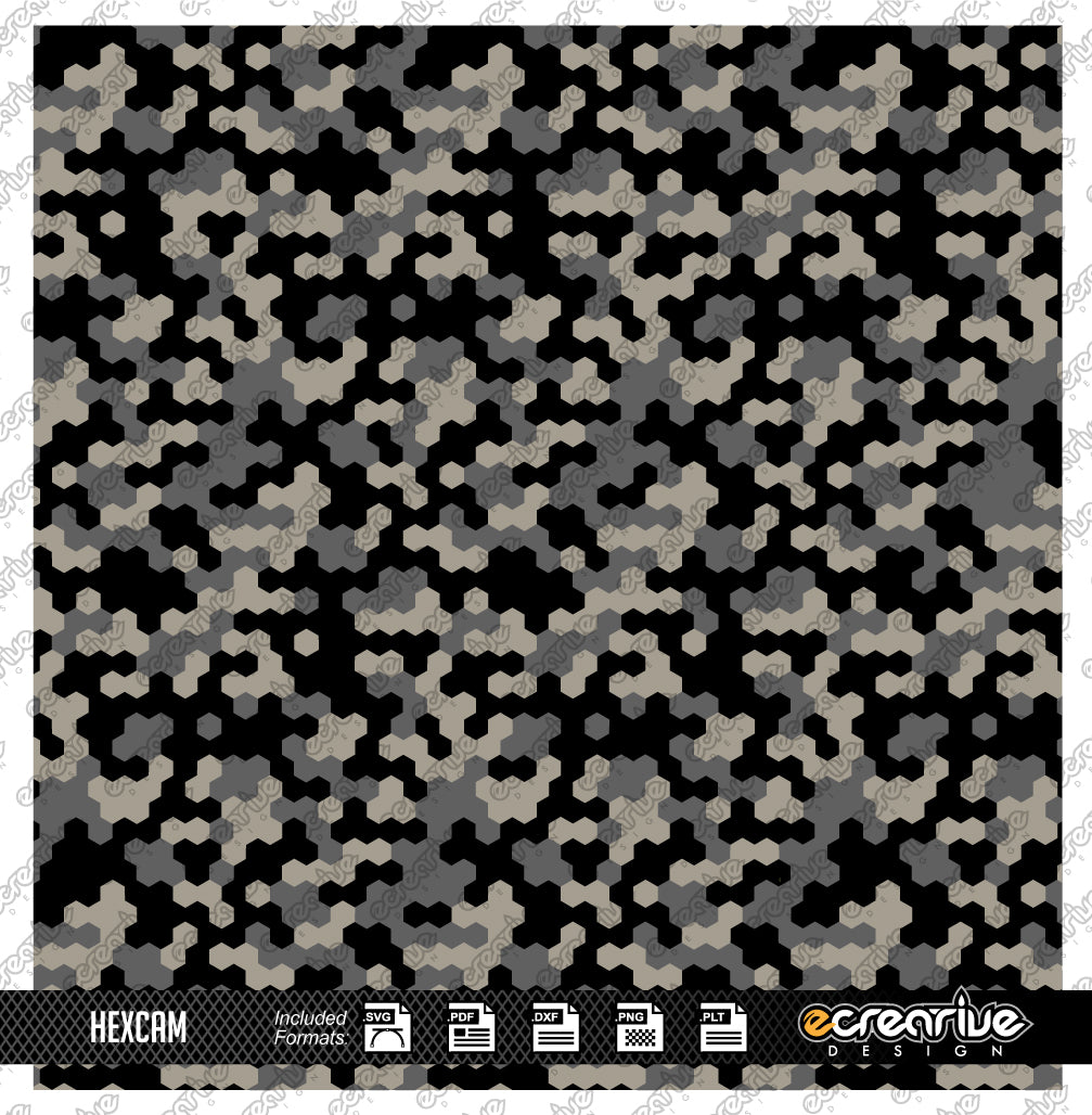 HEXCAM Camo Cerakote Stencil Digital Template