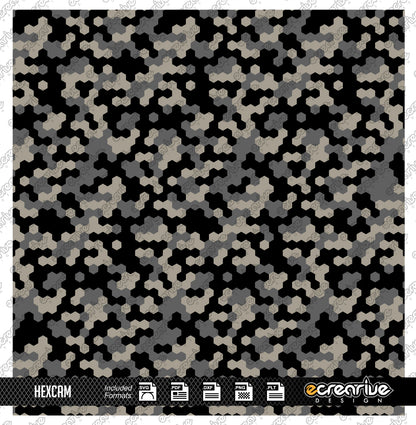HEXCAM Camo Cerakote Stencil Digital Template