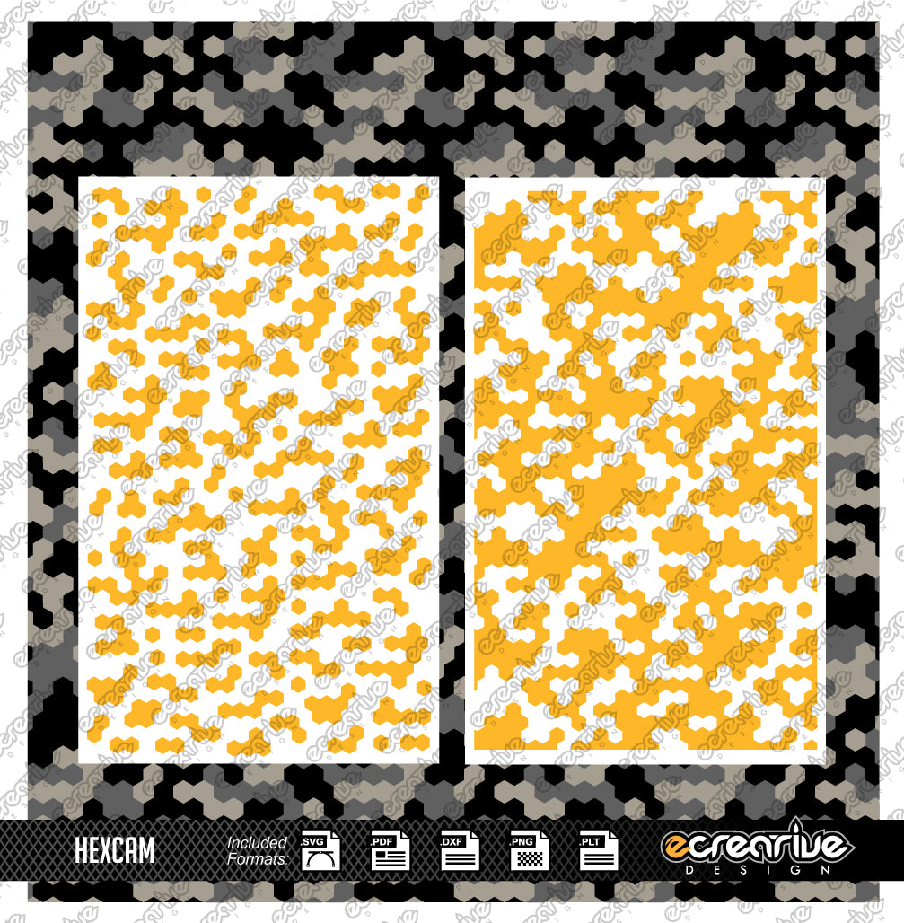 HEXCAM Camo Cerakote Stencil Digital Template
