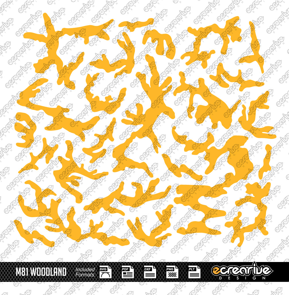 WOODLAND M81 Camo Cerakote Stencil Digital Template