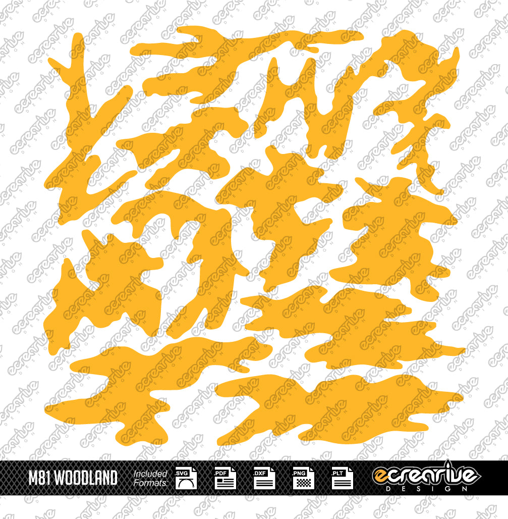 WOODLAND M81 Camo Cerakote Stencil Digital Template