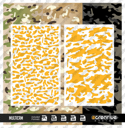 MULTICAM Camo Cerakote Stencil Digital Template