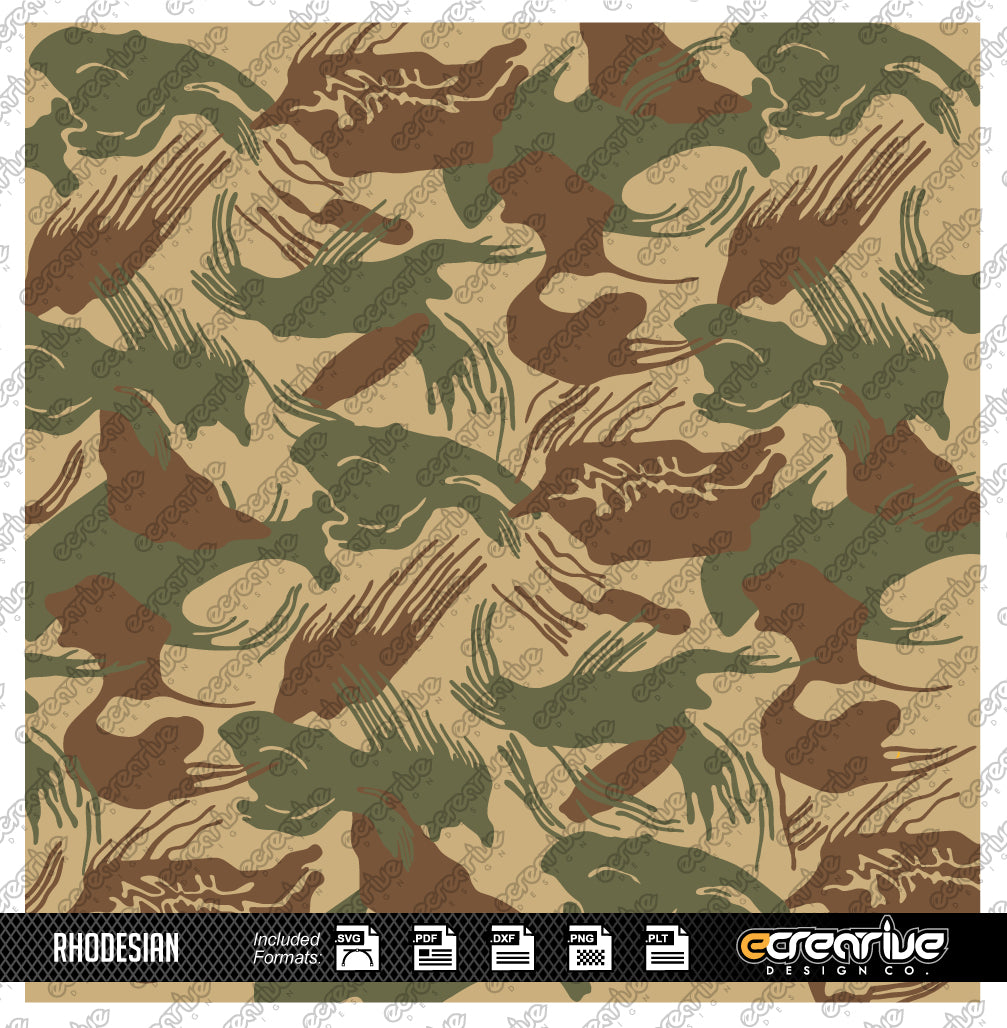 RHODESIAN Camo Cerakote Stencil Digital Template