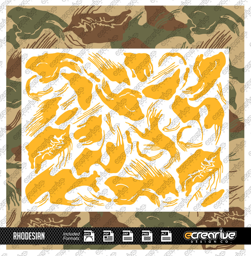 RHODESIAN Camo Cerakote Stencil Digital Template