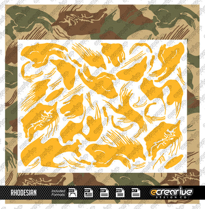 RHODESIAN Camo Cerakote Stencil Digital Template