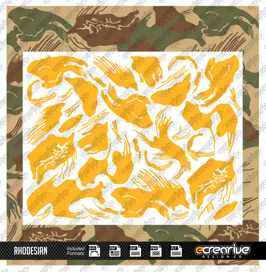 RHODESIAN Camo Cerakote Stencil Digital Template