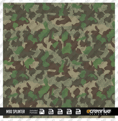 SPLINTER M90 Camo Cerakote Stencil Digital Template