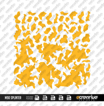 SPLINTER M90 Camo Cerakote Stencil Digital Template