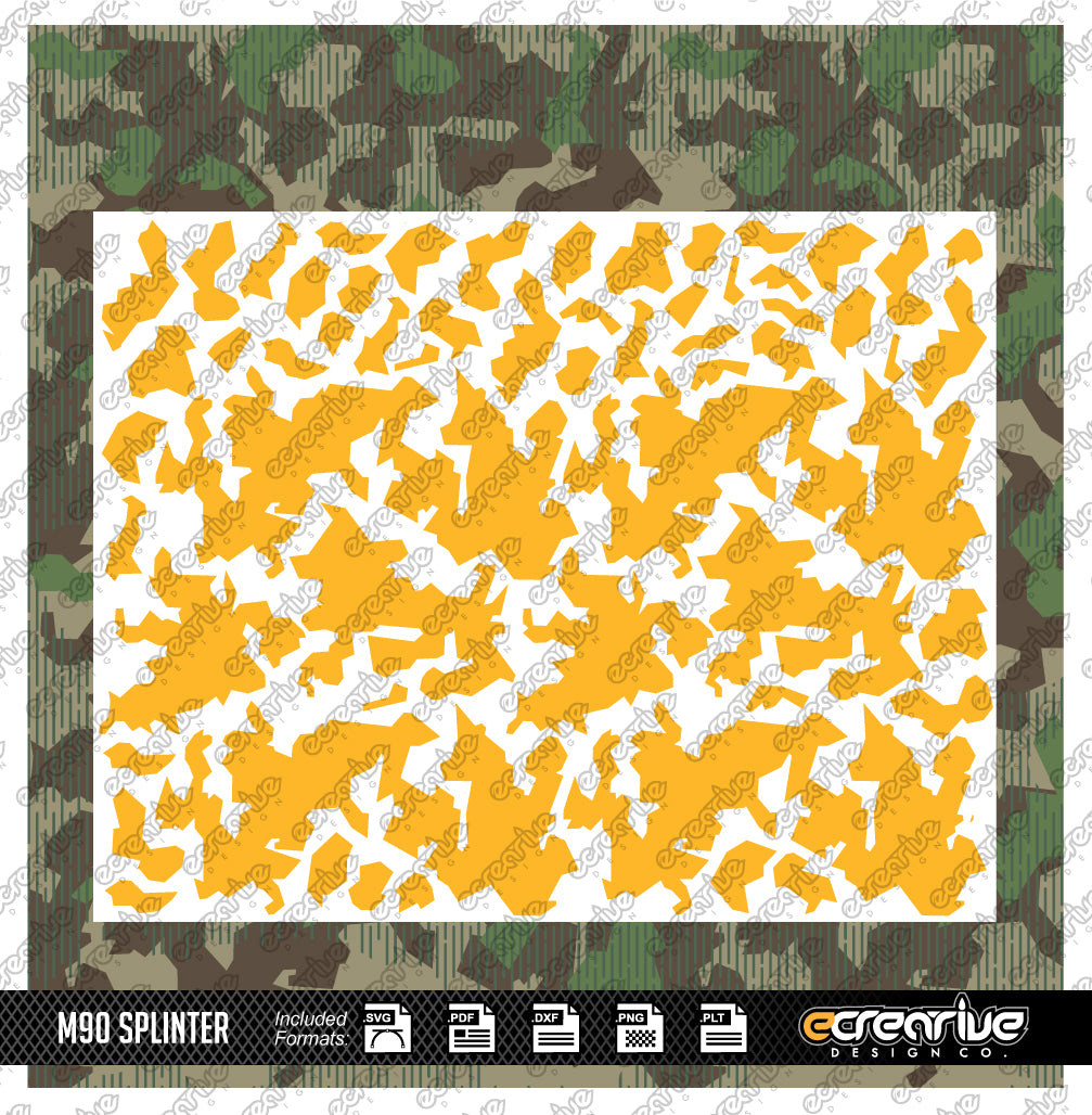 SPLINTER M90 Camo Cerakote Stencil Digital Template