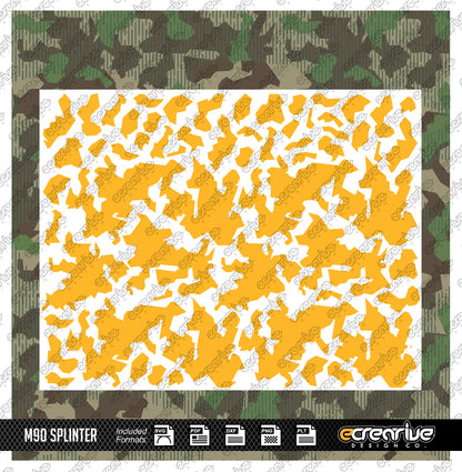 SPLINTER M90 Camo Cerakote Stencil Digital Template