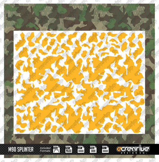 SPLINTER M90 Camo Cerakote Stencil Digital Template