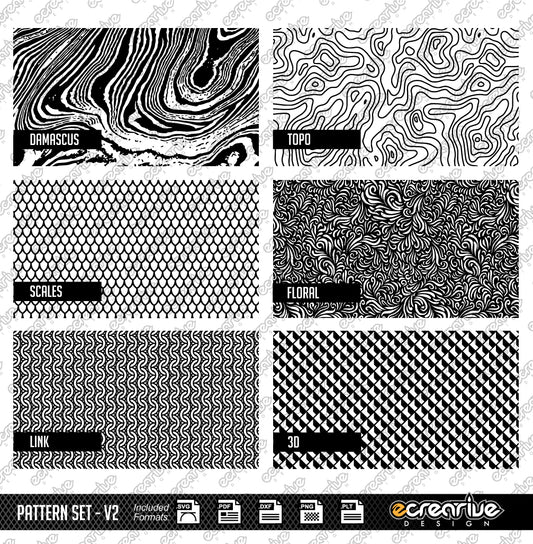 Laser Stippling Pattern Template Set v2 SVG