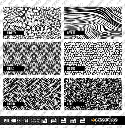 Laser Stippling Pattern Template Set v4 SVG